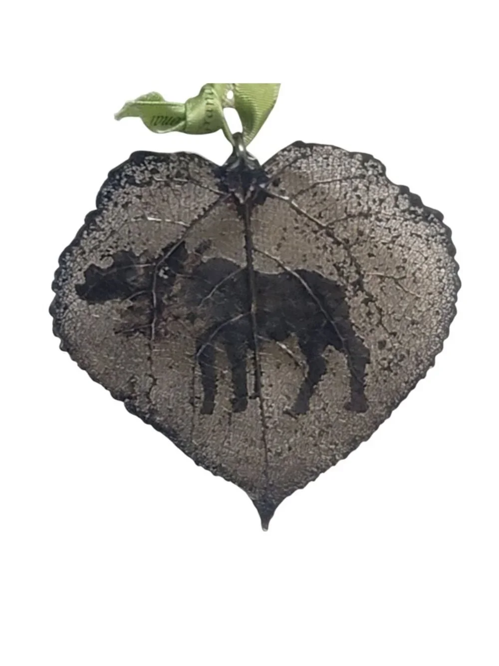 Aspen Silhouette Moose Ornament Grand Teton National Park Real Preserved Leaf